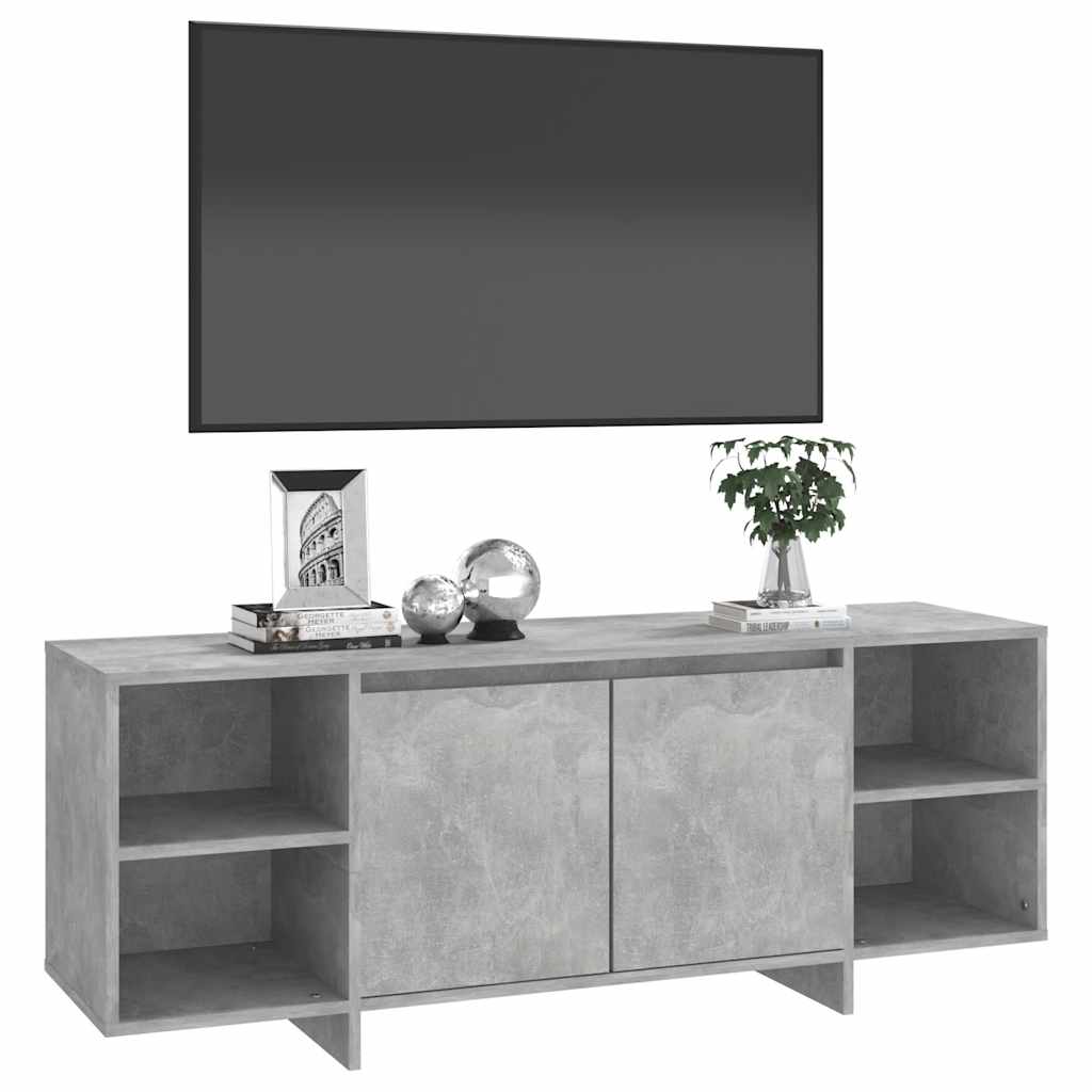 Móvel de TV 130x35x50 cm aglomerado cinzento cimento