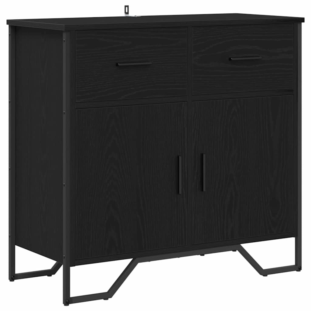 Buffet com gaveta carvalho preto 79,5 x 35,5 x 74,5 cm