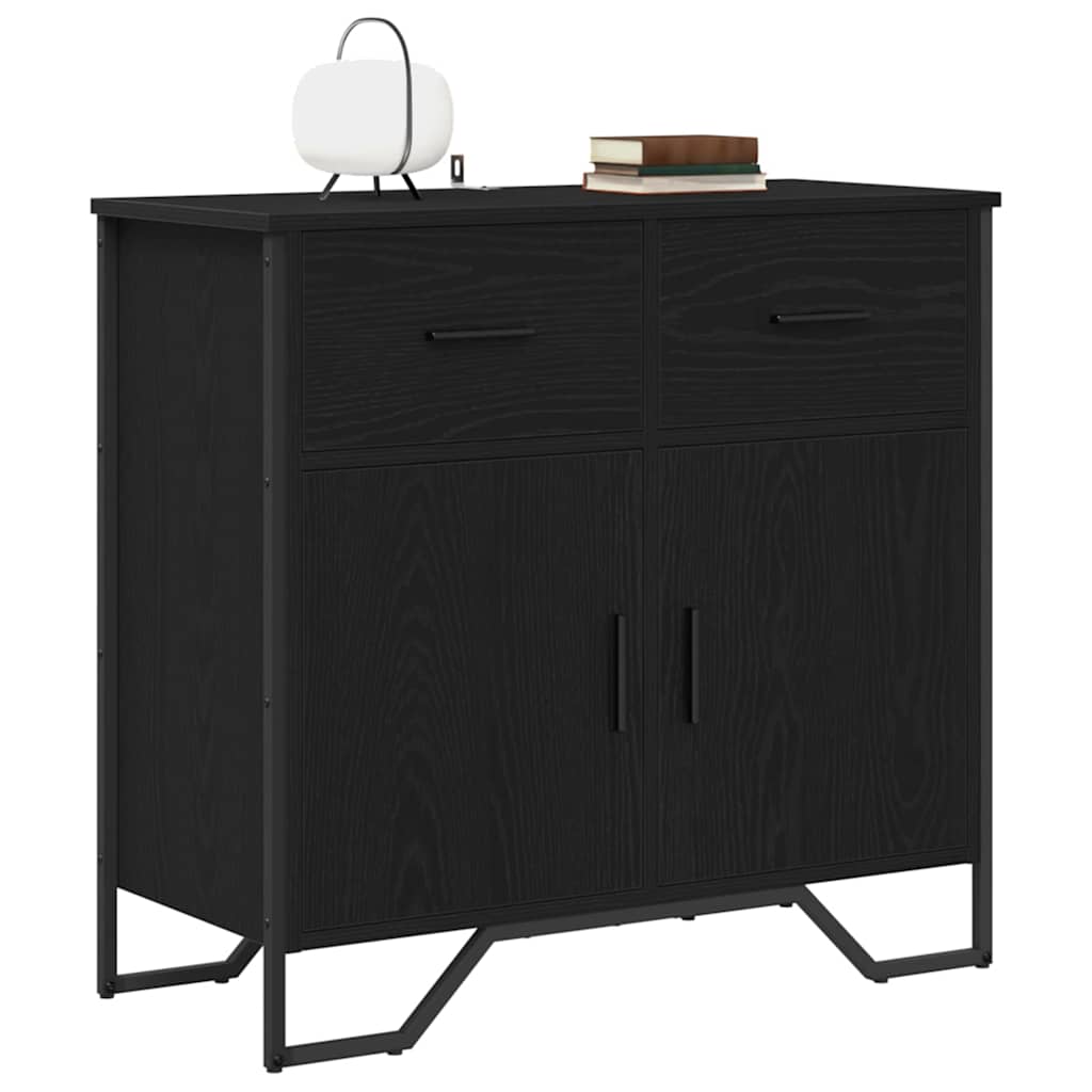 Buffet com gaveta carvalho preto 79,5 x 35,5 x 74,5 cm