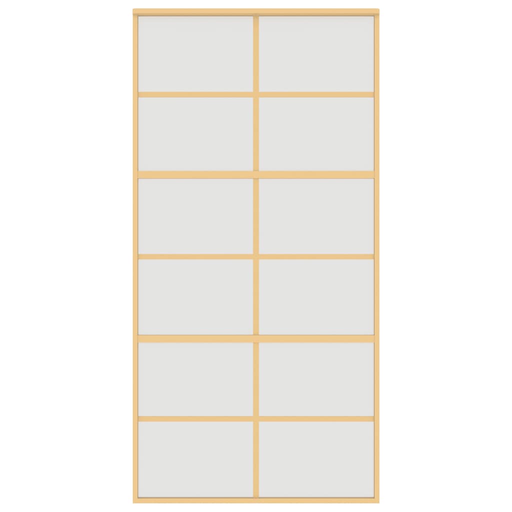 Porta deslizante 102,5x205 cm vidro esg fosco/alumínio dourado