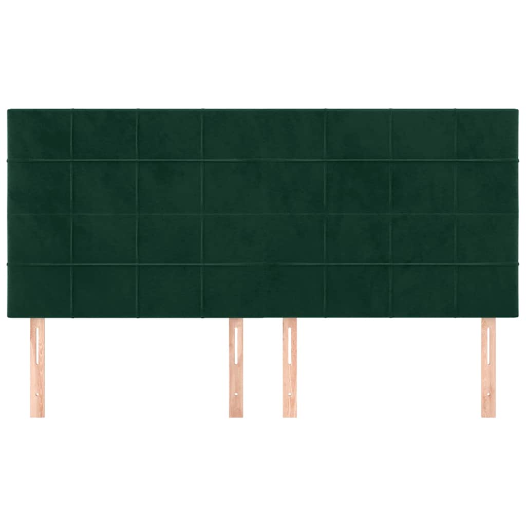 Cabeceira verde escuro 180x5x118/128 cm veludo