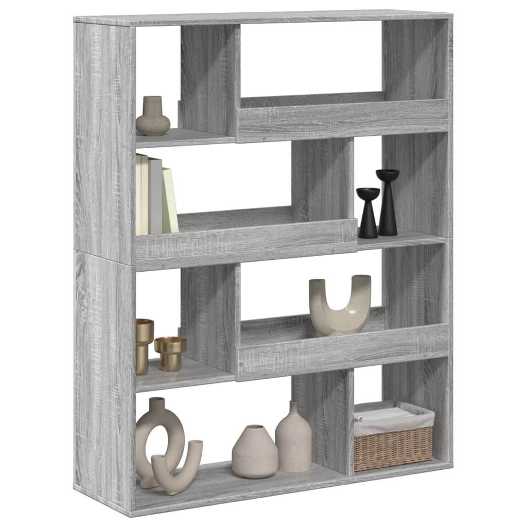 Estante 100x33x125,5 cm derivados de madeira cinzento sonoma