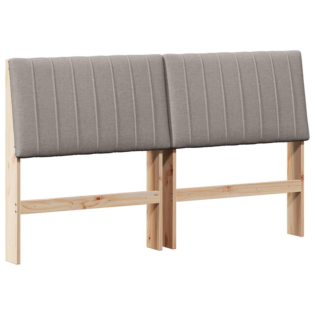 Cabeceira estofada cinzento-acastanhado 150 cm
