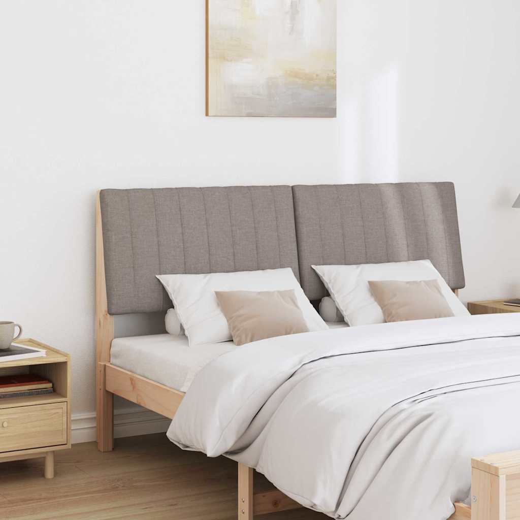 Cabeceira estofada cinzento-acastanhado 150 cm