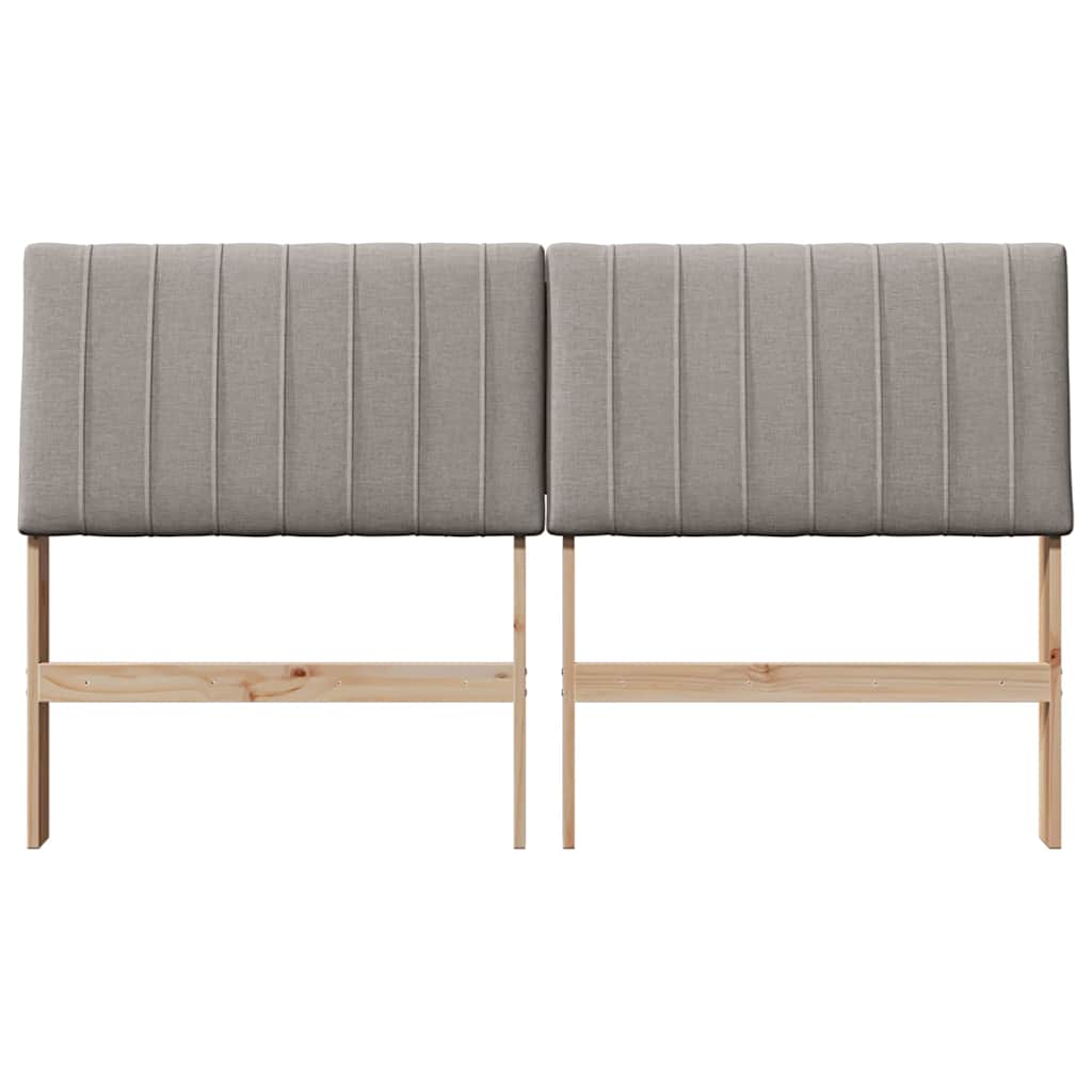 Cabeceira estofada cinzento-acastanhado 150 cm