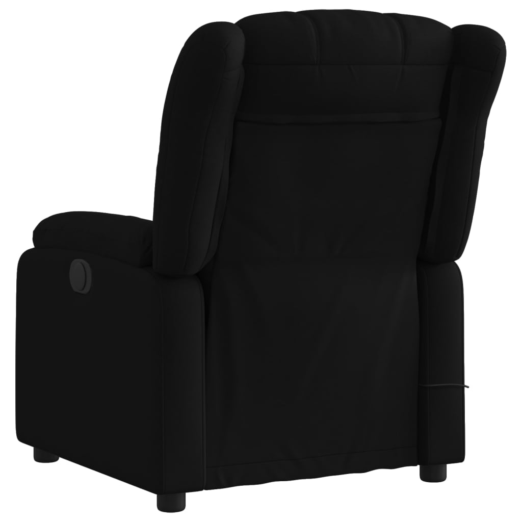Poltrona de massagem reclinável em tecido preto