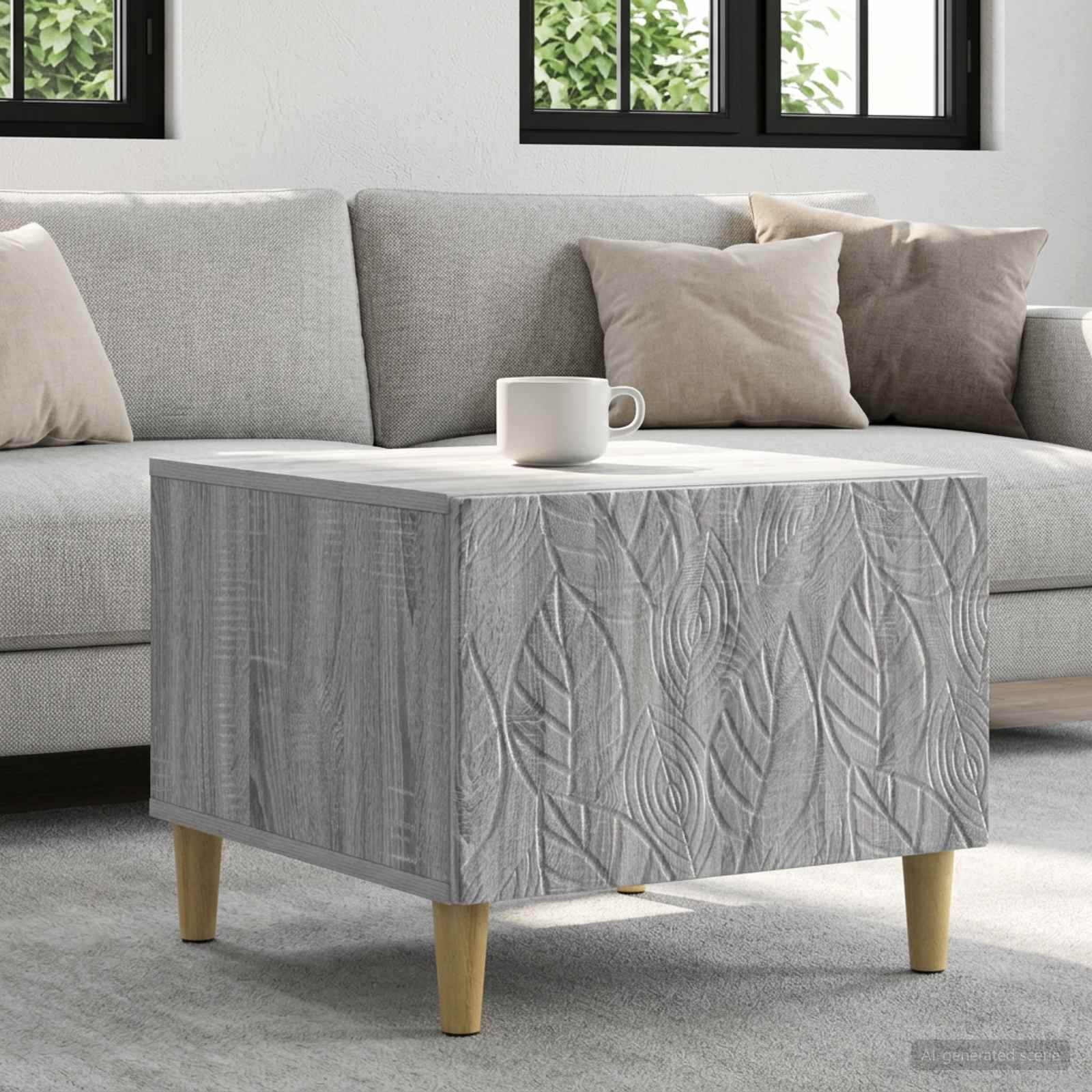 Mesa de centro sonoma cinzento 50 x 49 x 40 cm