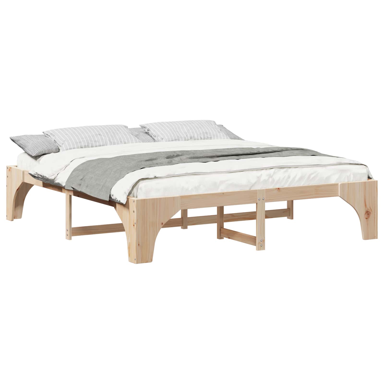 Estrutura da cama castanho 200 x 200 cm