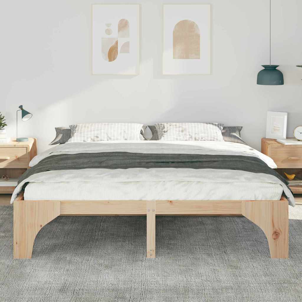 Estrutura da cama castanho 200 x 200 cm