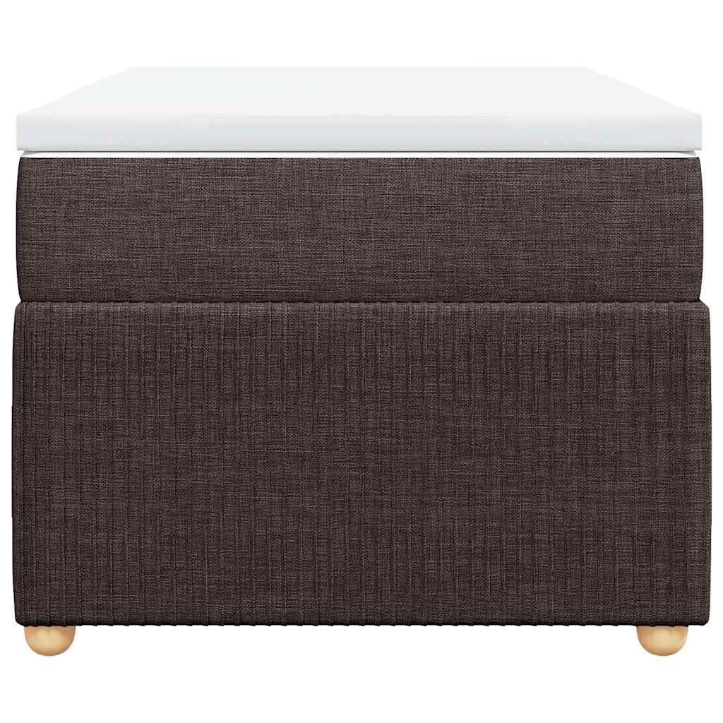 Cama com molas/colchão 90x190 cm tecido castanho-escuro