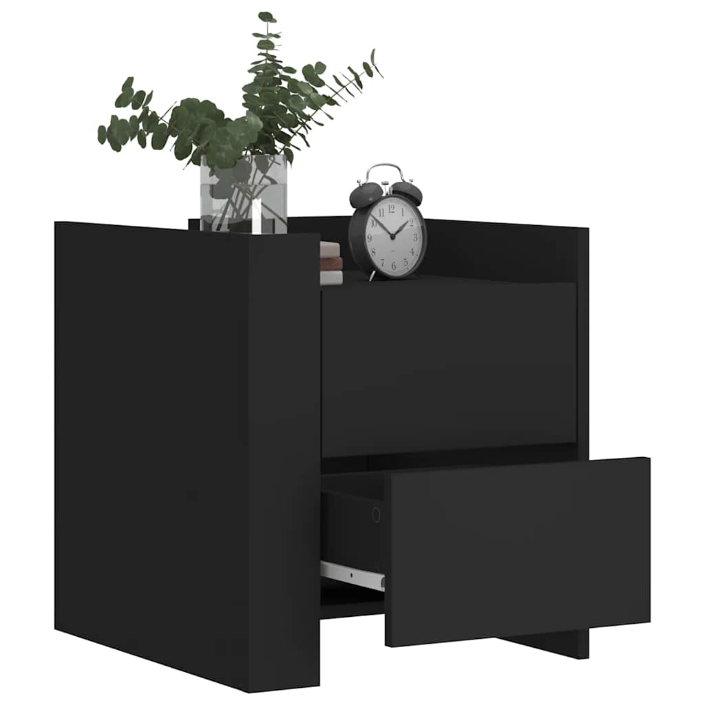 Mesa cabeceira 45x50x50 cm derivados de madeira preto