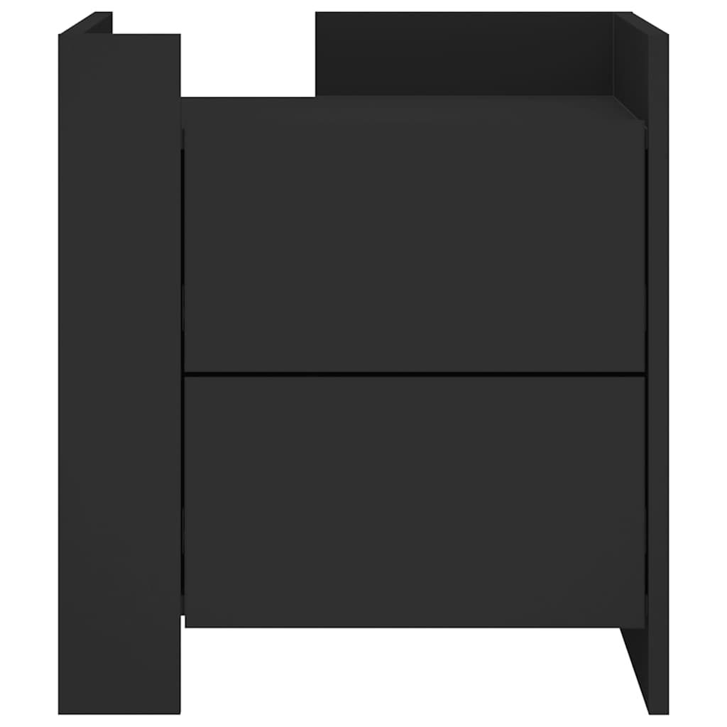 Mesa cabeceira 45x50x50 cm derivados de madeira preto