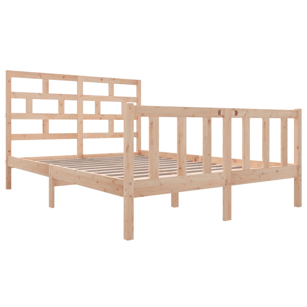 Estrutura de cama 140x200 cm pinho maciço