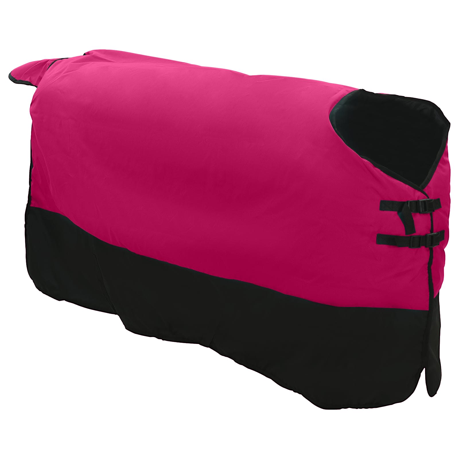 Cobertor de cavalo rosa e preto 85 cm poliéster