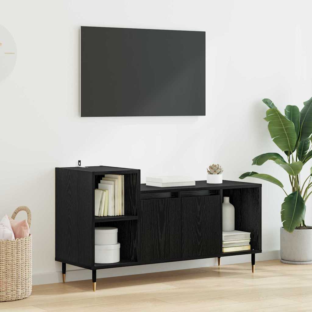 Gabinete para TV 100 x 35 x 55 cm carvalho preto
