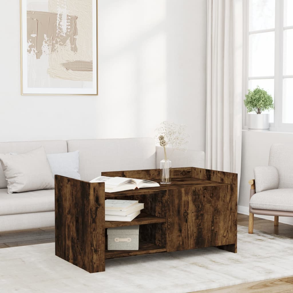 Mesa de centro 100x50x50cm derivados de madeira carvalho fumado