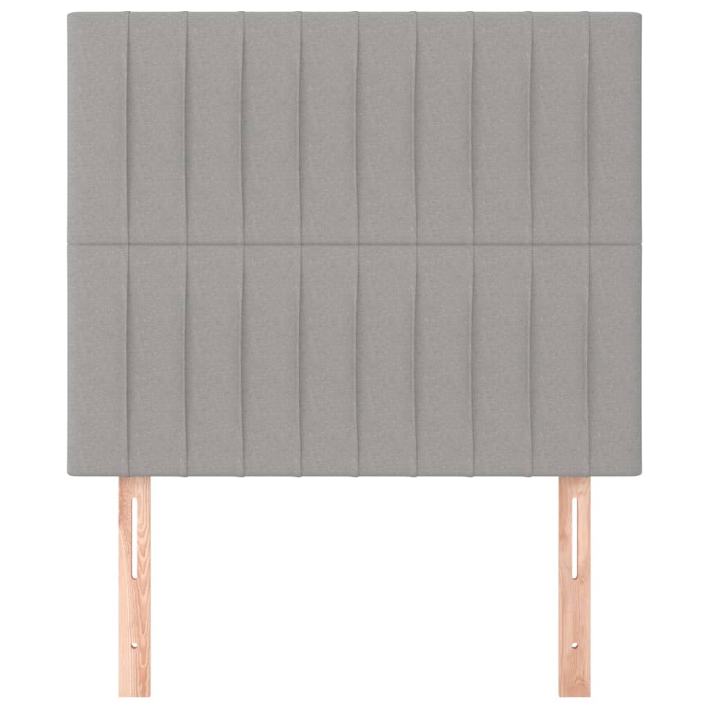 Cabeceira cinza claro 100x5x118/128 cm tecido