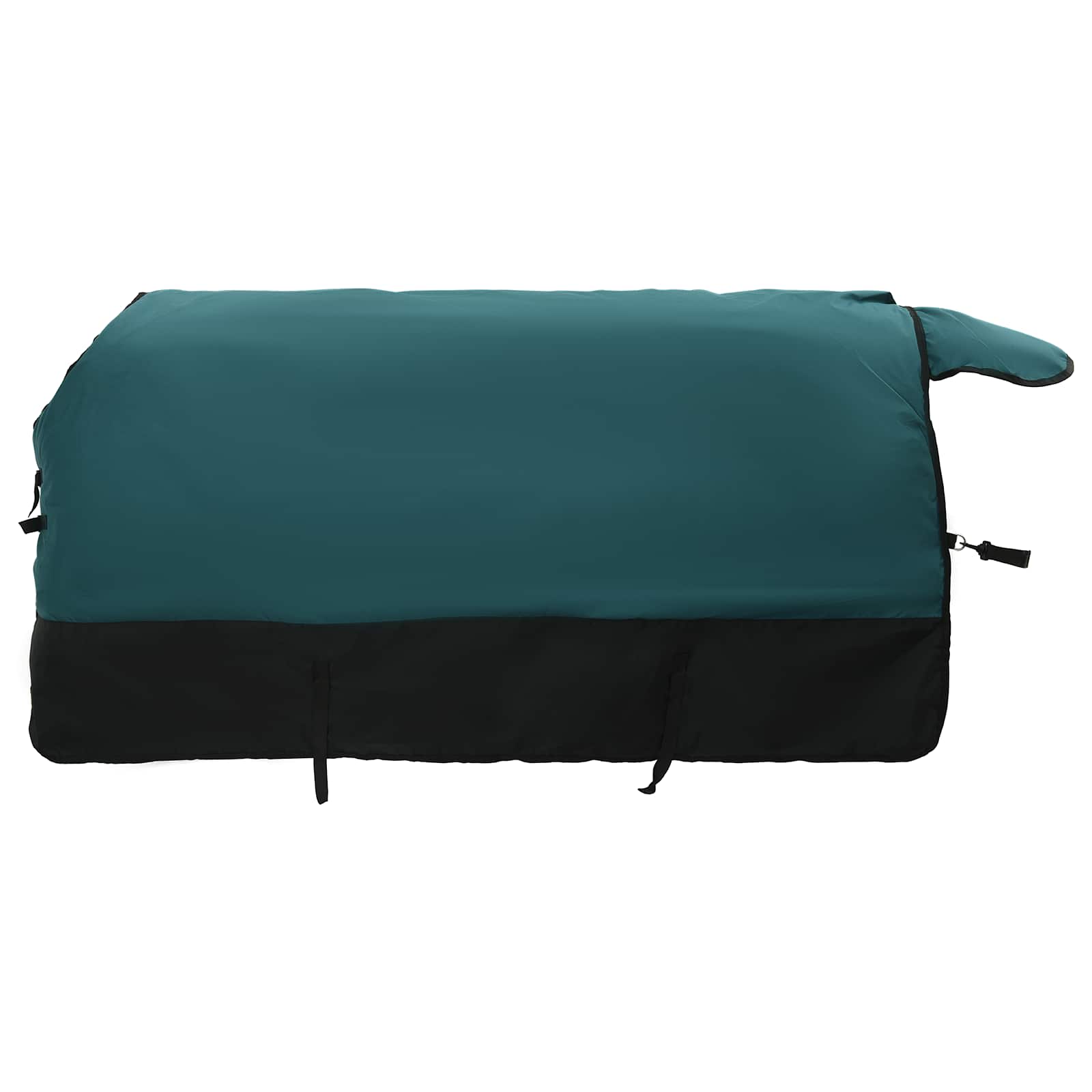 Cobertor de cavalo verde escuro e preto 165 cm poliéster