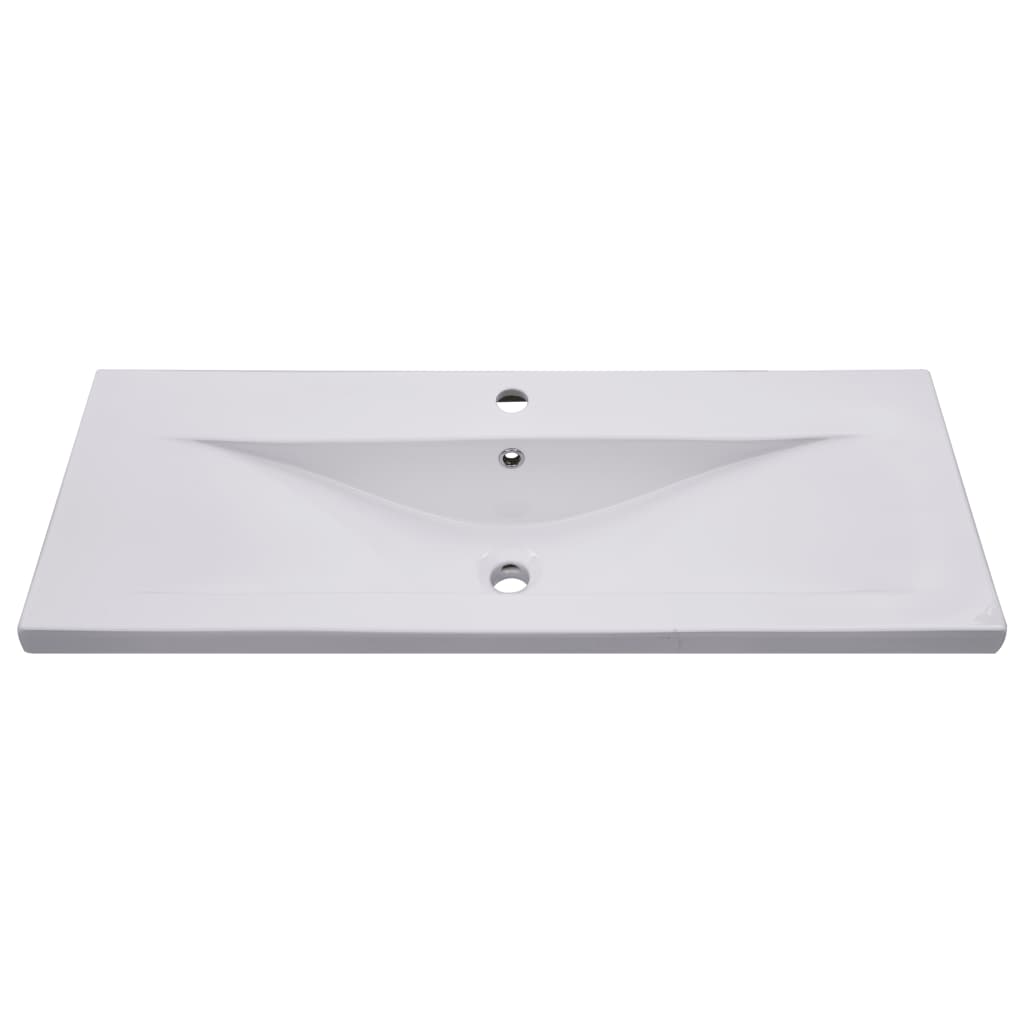 Lavatório embutido 101x39,5x18,5 cm cerâmica branco