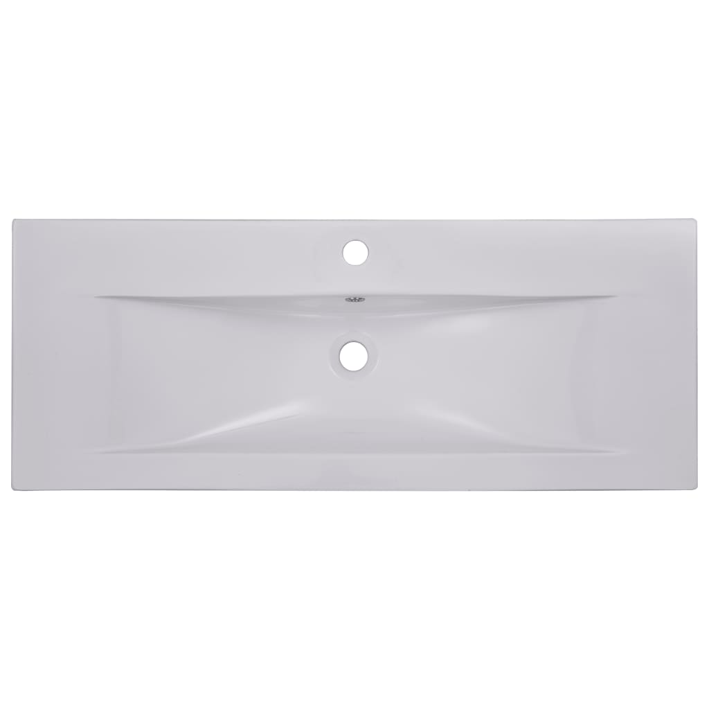 Lavatório embutido 101x39,5x18,5 cm cerâmica branco