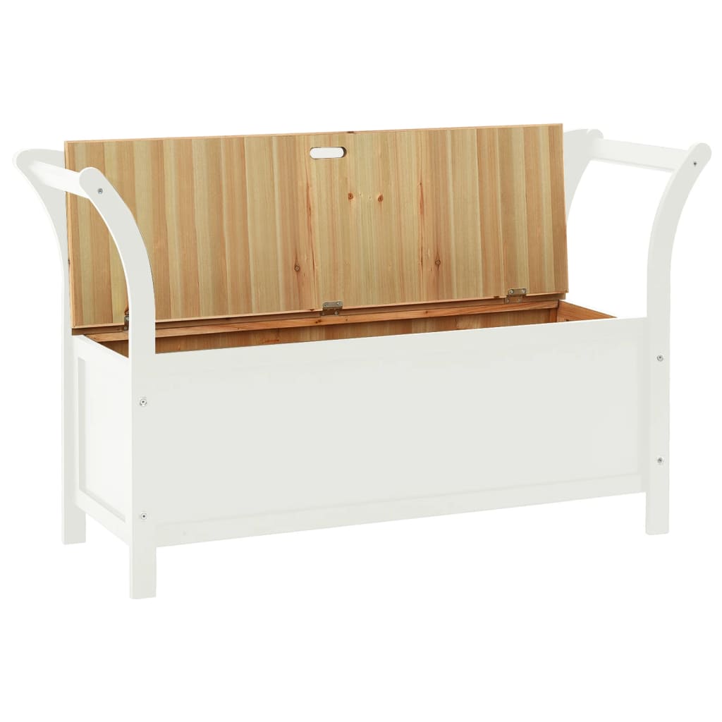 Banco 107x45x75,5 cm madeira de abeto maciça branco
