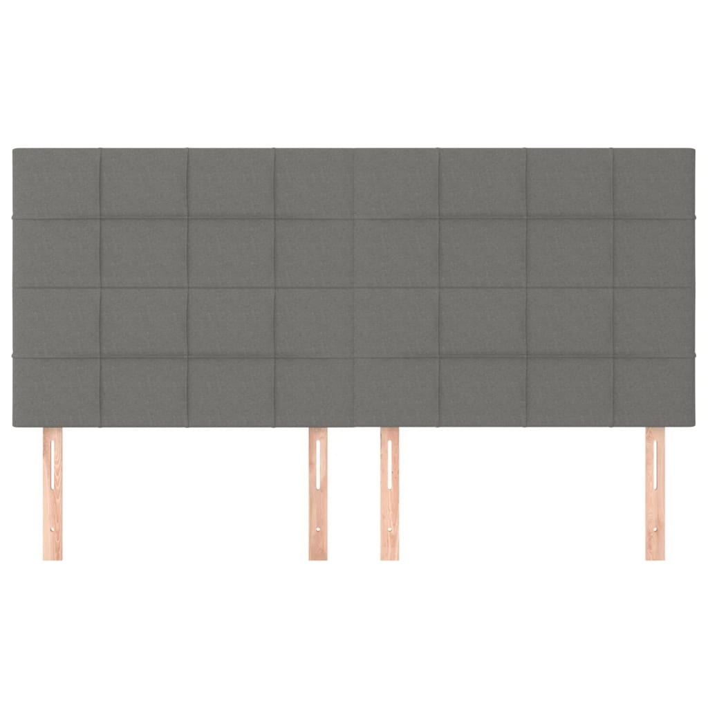 Cabeceira cinza escuro 180x5x118/128 cm tecido