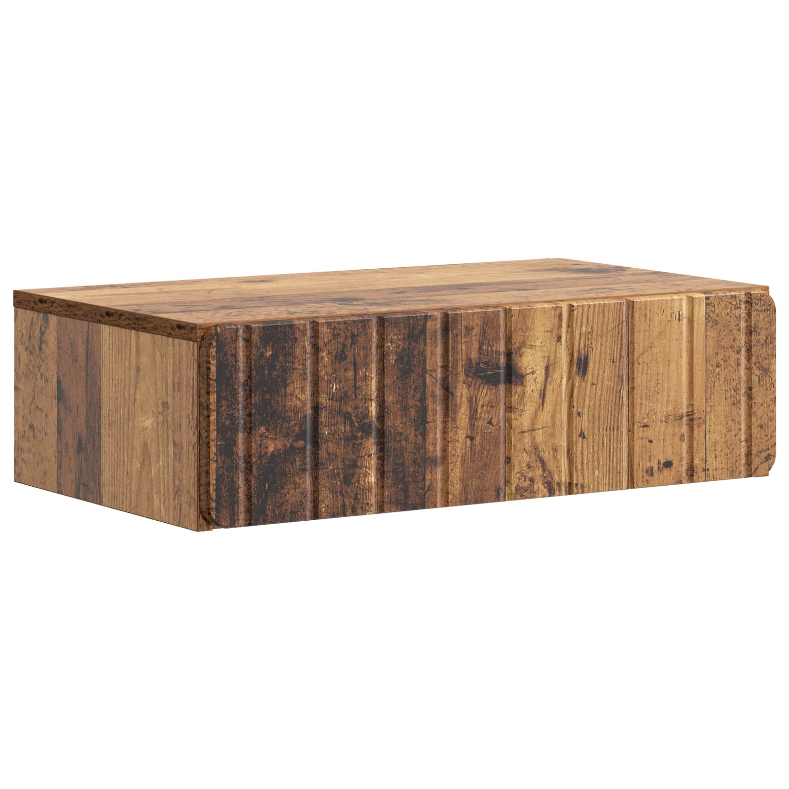 Mesa lateral de parede madeira antiga 59 x 34,5 x 17 cm