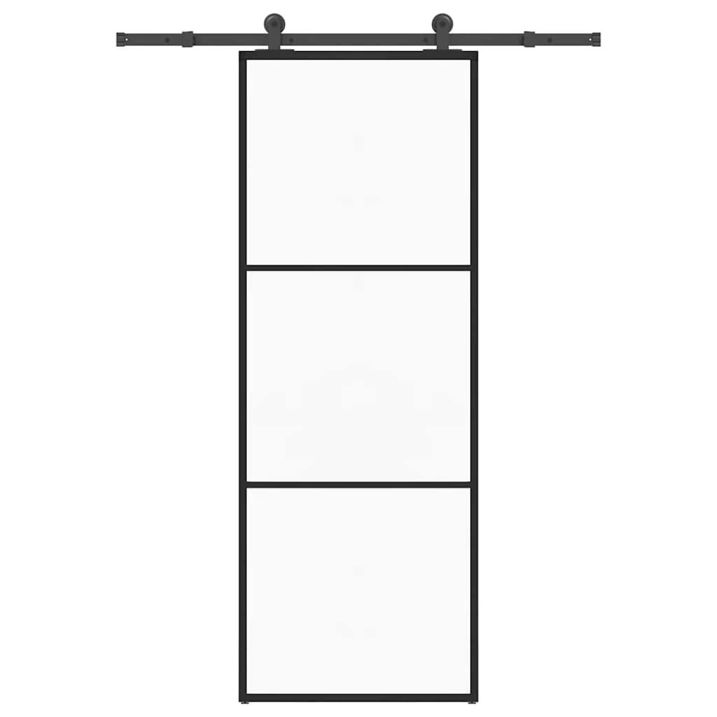 Porta deslizante c/ conj. ferragens 76x205cm vidro esg/alumínio