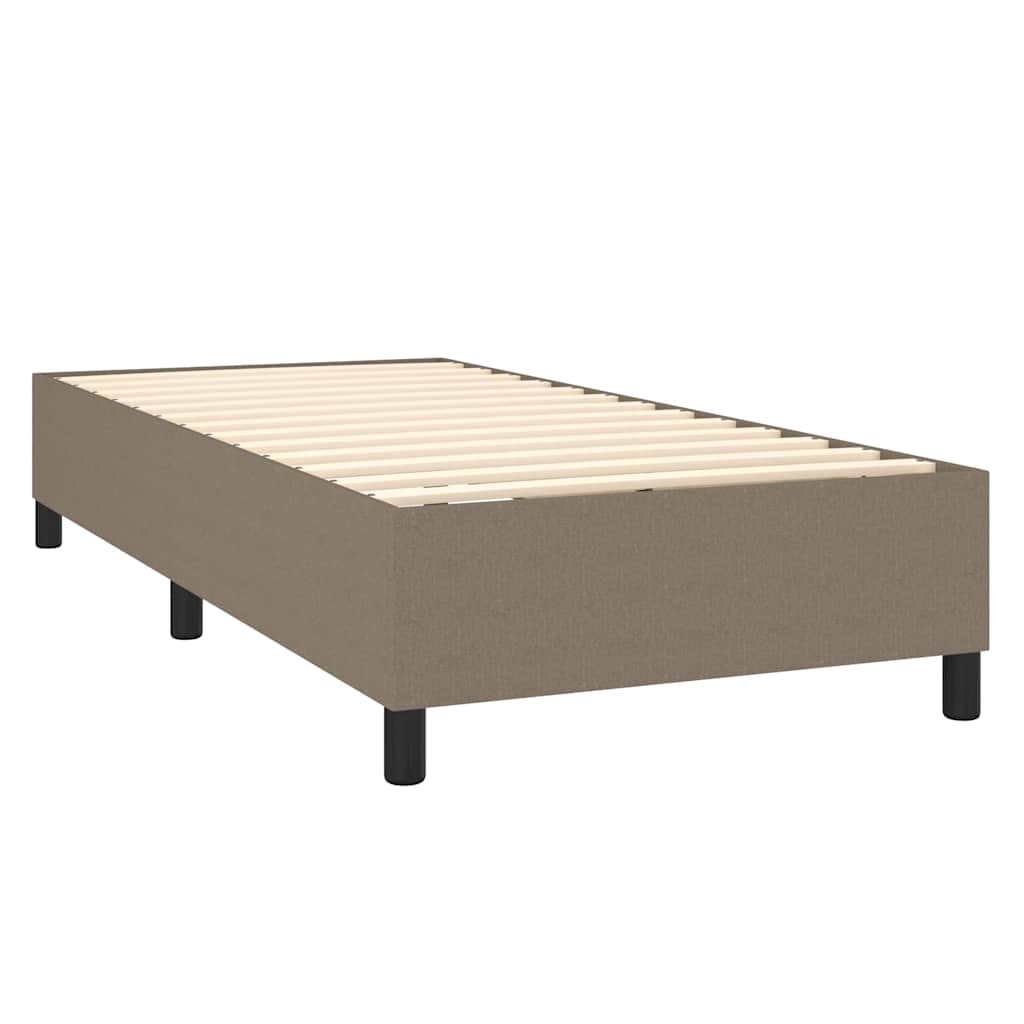 Estrutura de cama com molas 80x200 cm tecido cinzento