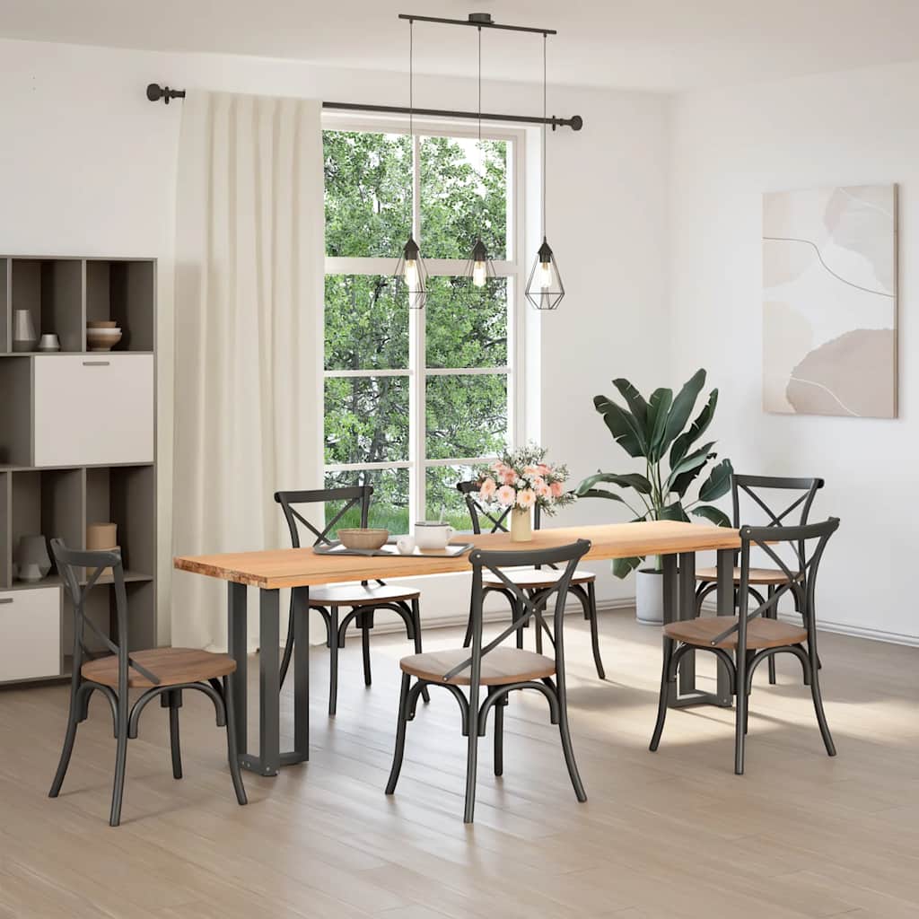 Pés de mesa de console em forma de t, 2 peças, antracite, 38x25x(72-73) cm, aço
