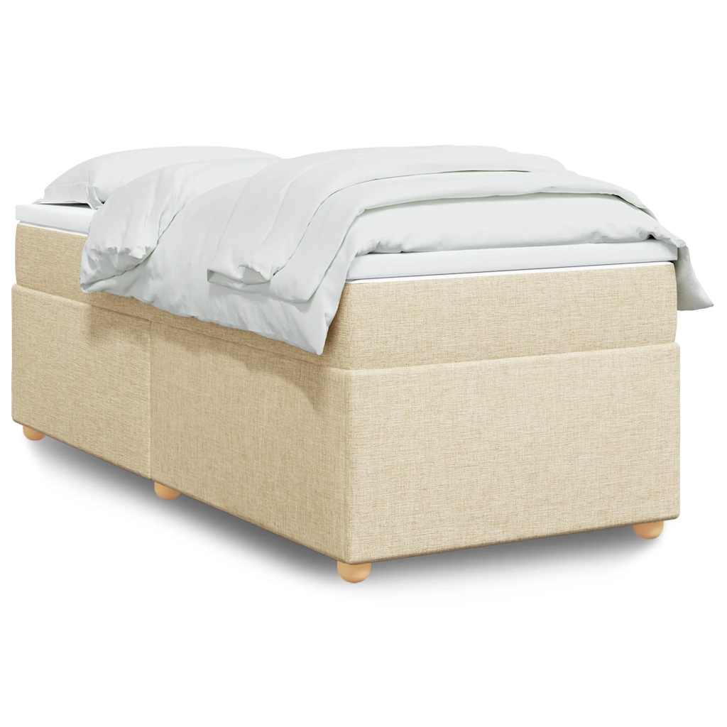 Cama com molas/colchão 100x200 cm tecido cor creme