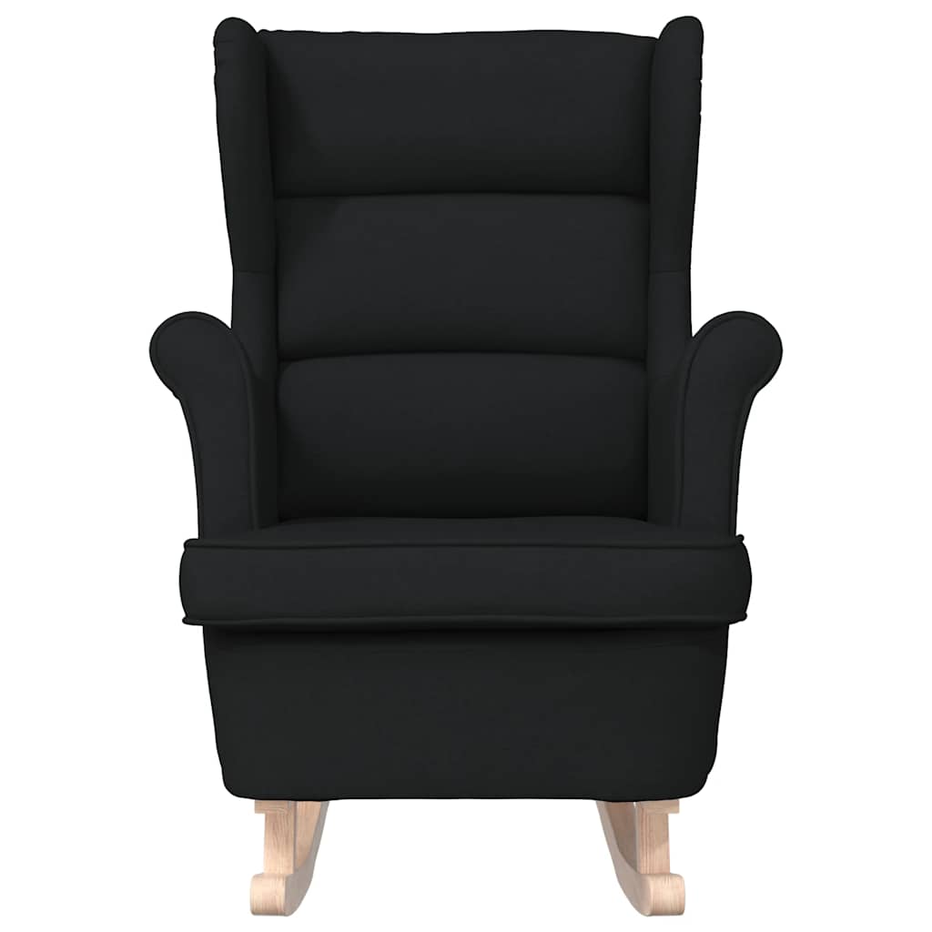Cadeira de baloiço 74x90x102 cm tecido preto
