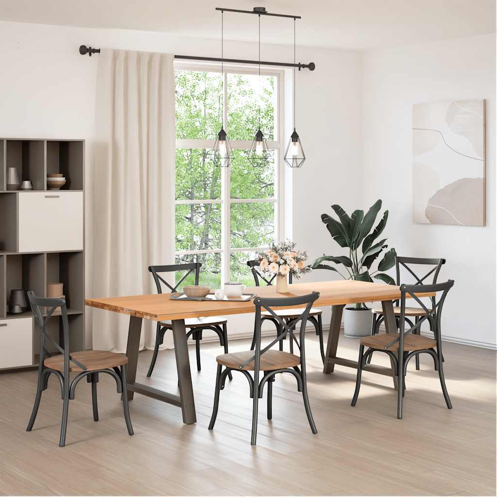 Pés de mesa de jantar em formato a, 2 peças, 100x(72-73) cm, aço