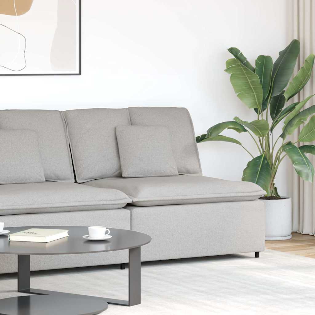 Módulo central para sofá modular com almofadas, cinza nuvem, 100 cm