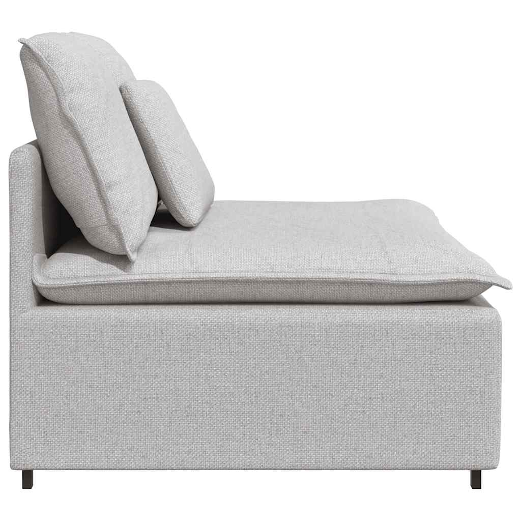 Módulo central para sofá modular com almofadas, cinza nuvem, 100 cm