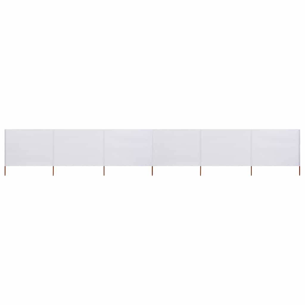 Para-vento com 6 painéis em tecido 800x80 cm branco
