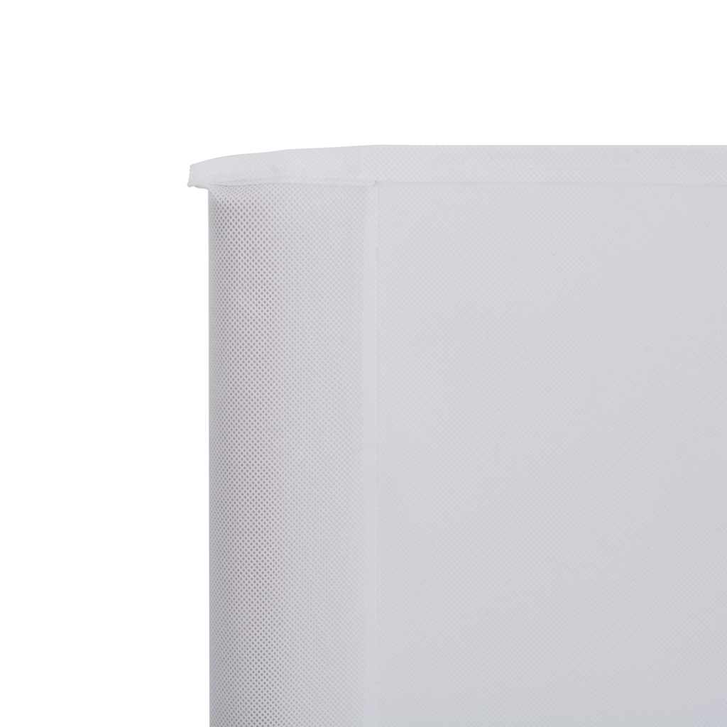 Para-vento com 6 painéis em tecido 800x80 cm branco