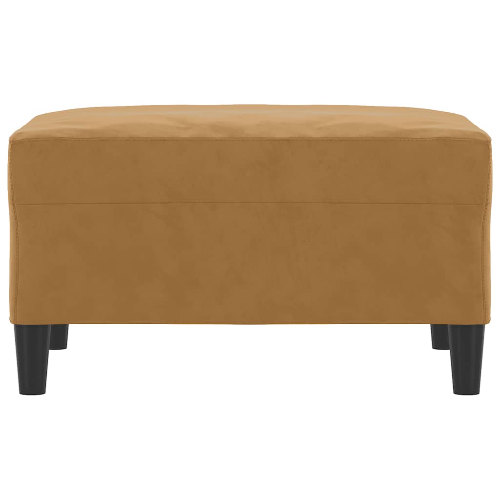 Apoio de pés 70x55x41 cm veludo castanho