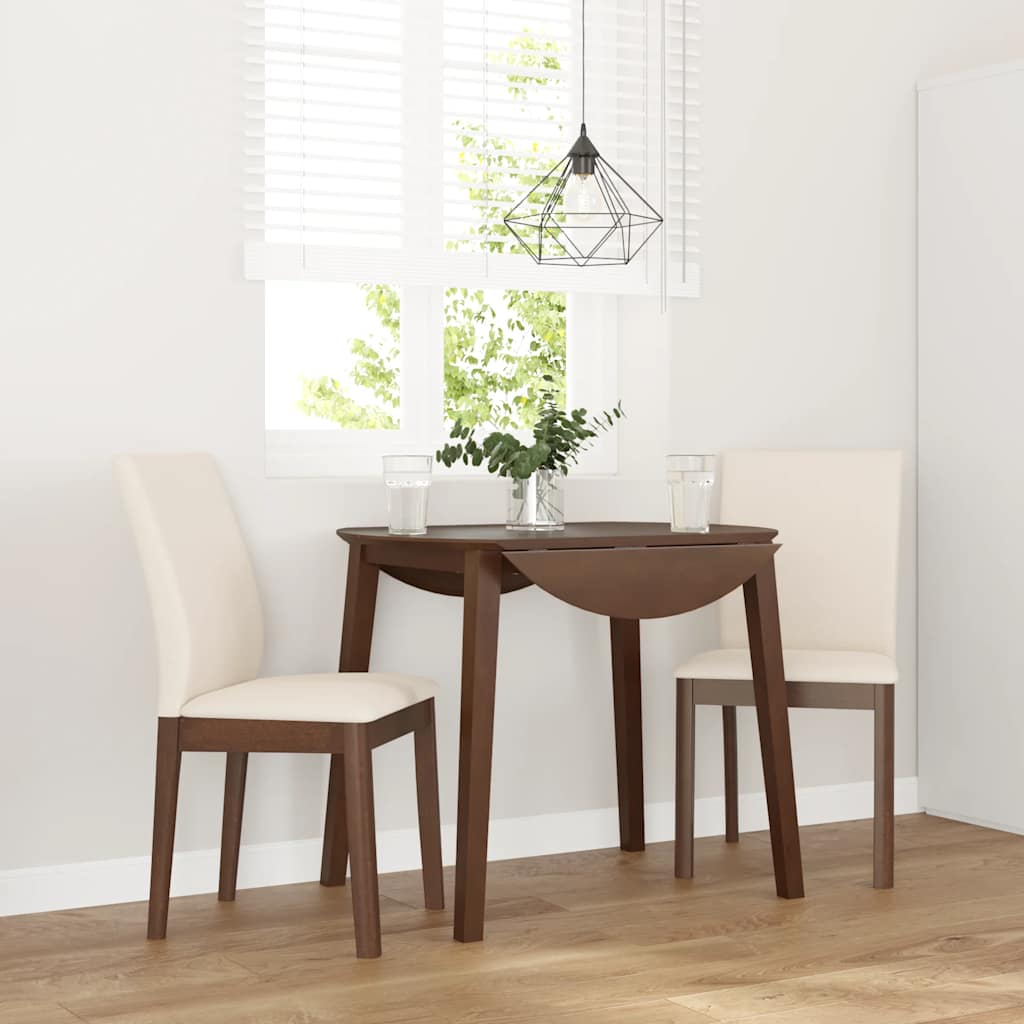 Cadeiras de jantar com almofadões 2 pcs madeira maciça castanho