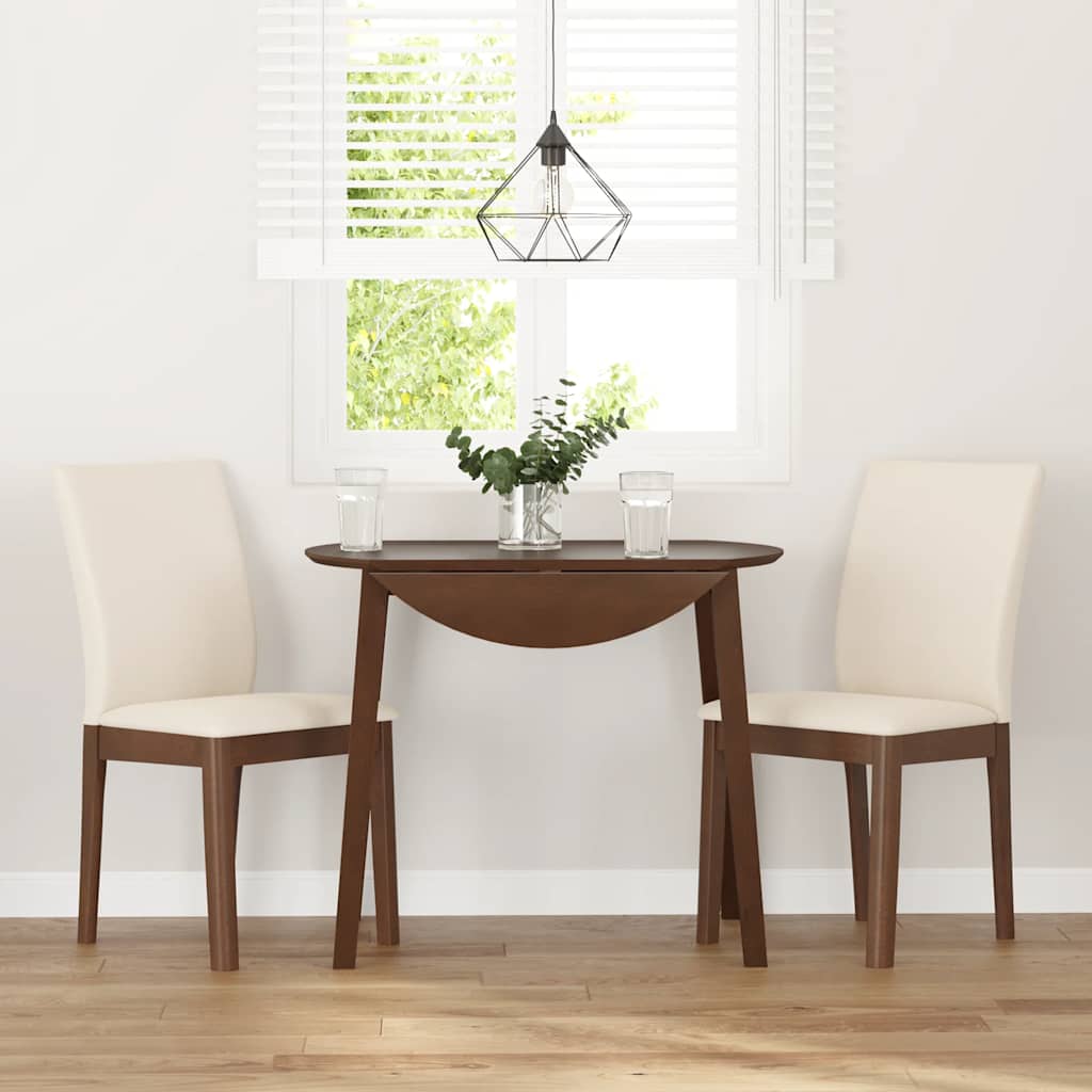 Cadeiras de jantar com almofadões 2 pcs madeira maciça castanho