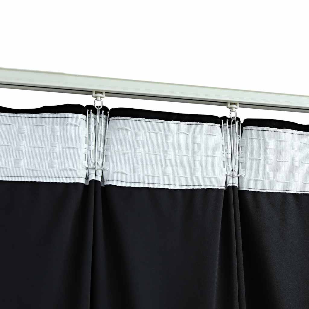 Cortina blackout com ganchos 290x245 cm veludo preto