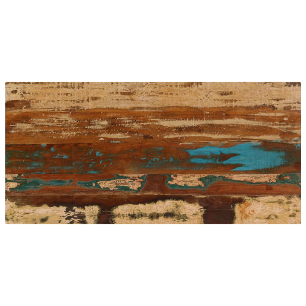 Mesa de centro 100x50x35 cm madeira recuperada maciça e aço