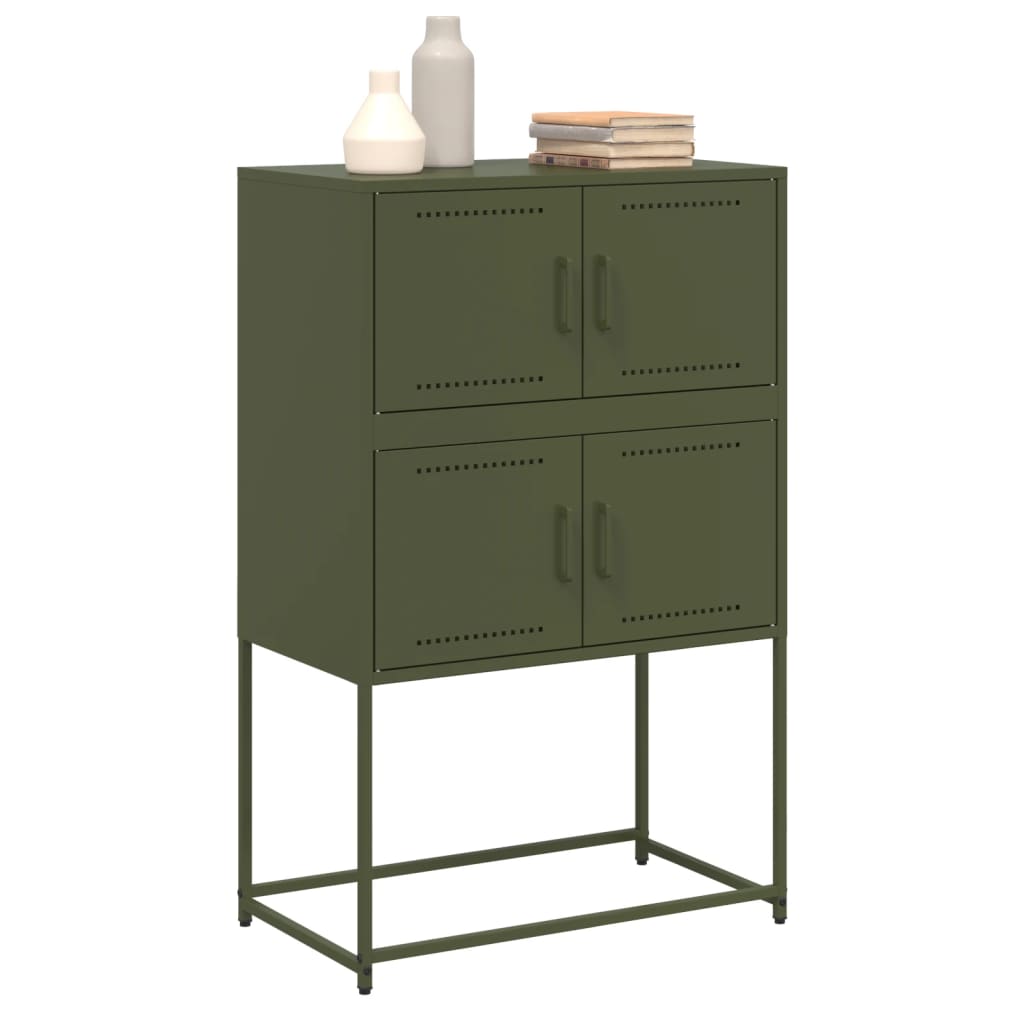 Aparador 68,5x38,5x107 cm aço verde azeitona