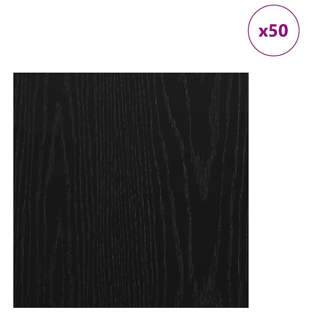 Painéis de decoração 50 unid. carvalho preto 30 x 30 x 0,27 cm