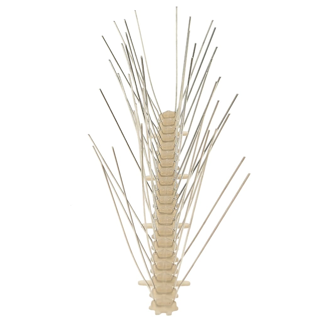 Conjunto 20 picos para pássaros e pombos 4 filas 10 m plástico