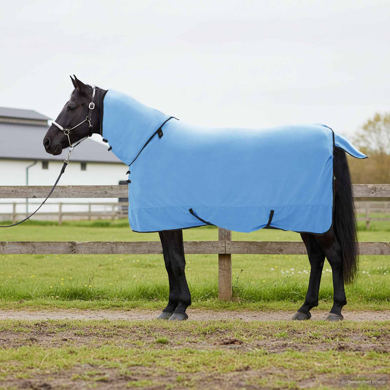 Cobertor de cavalo aqua completo 125 cm poliéster