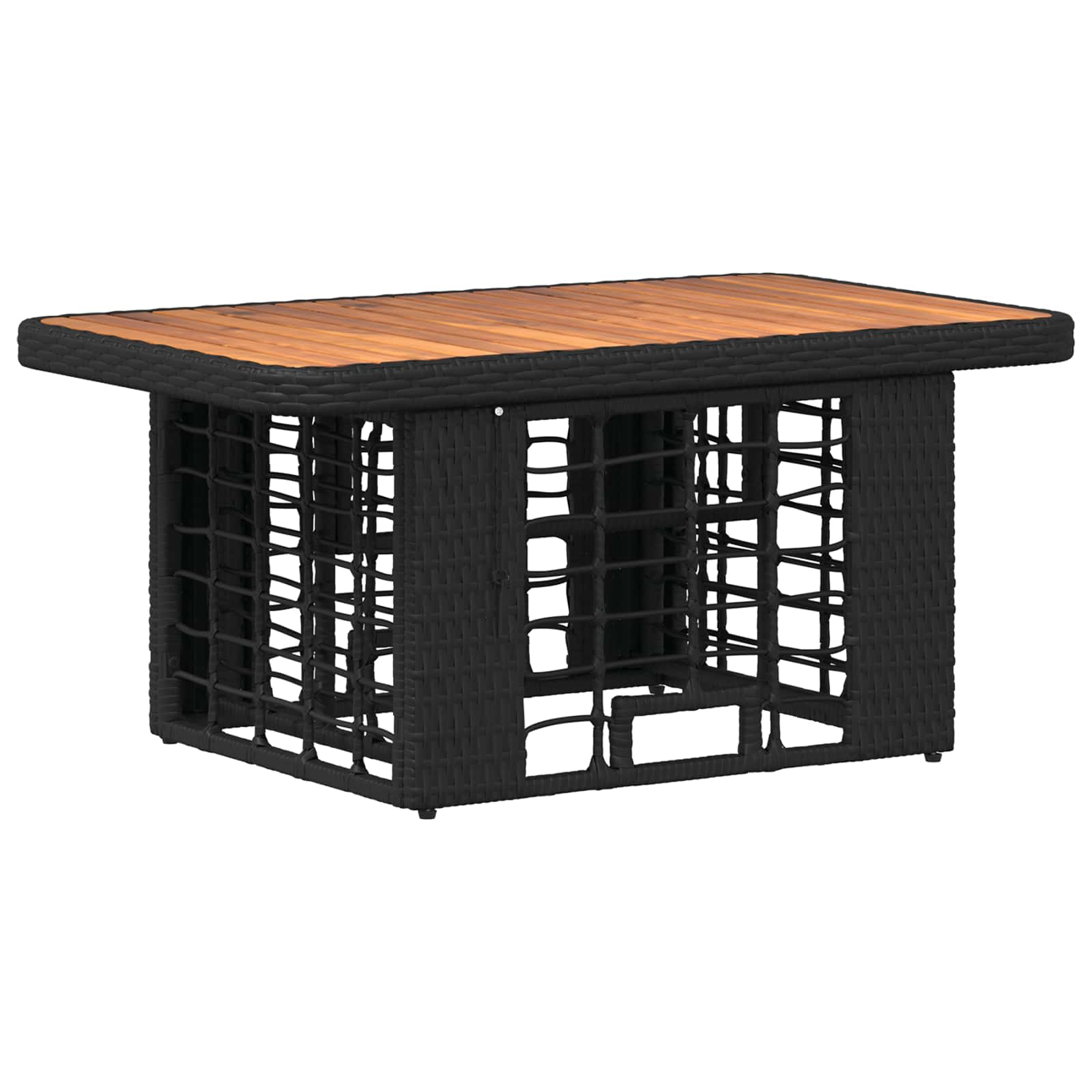 Conjunto de jantar para jardim 3 unid. preto e cinza