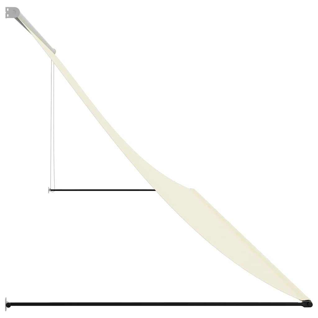 Toldo retrátil 350x150 cm tecido e aço cor creme
