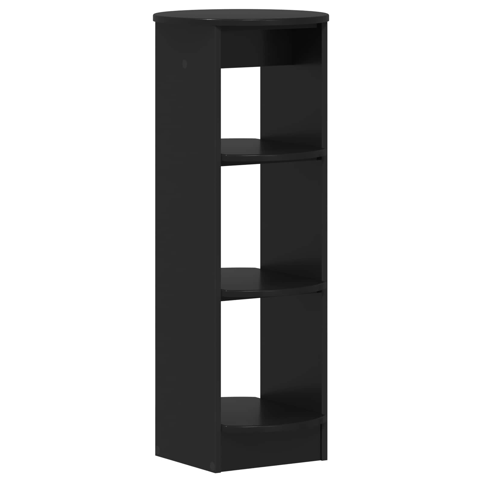 Armário lateral preto 40 x 40 x 100 cm madeira engenheirada