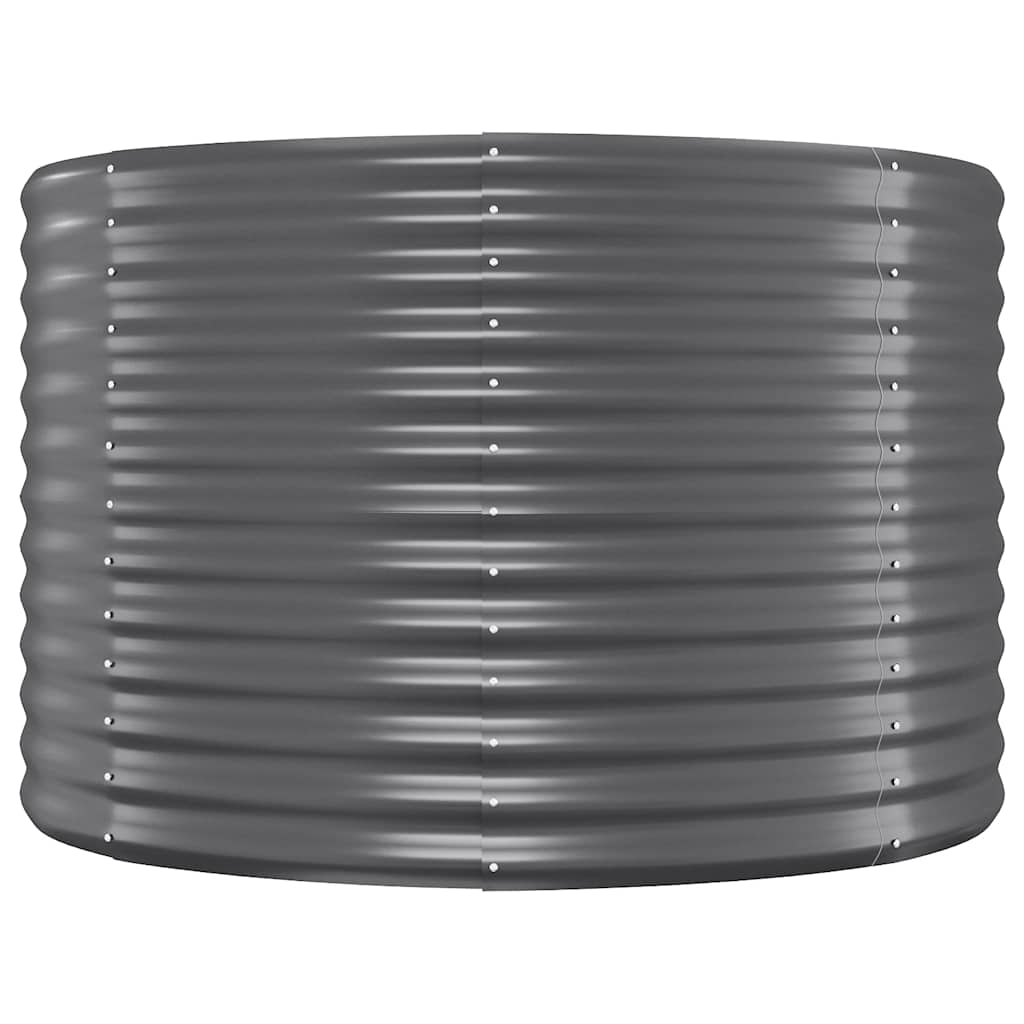 Canteiro elevado jardim 396x100x68 aço galvanizado antracite